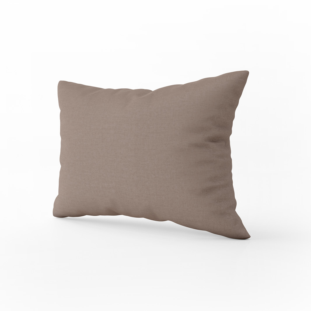 Klassieke kussensloop Gekamt Satijn Taupe - 60 x 70 cm